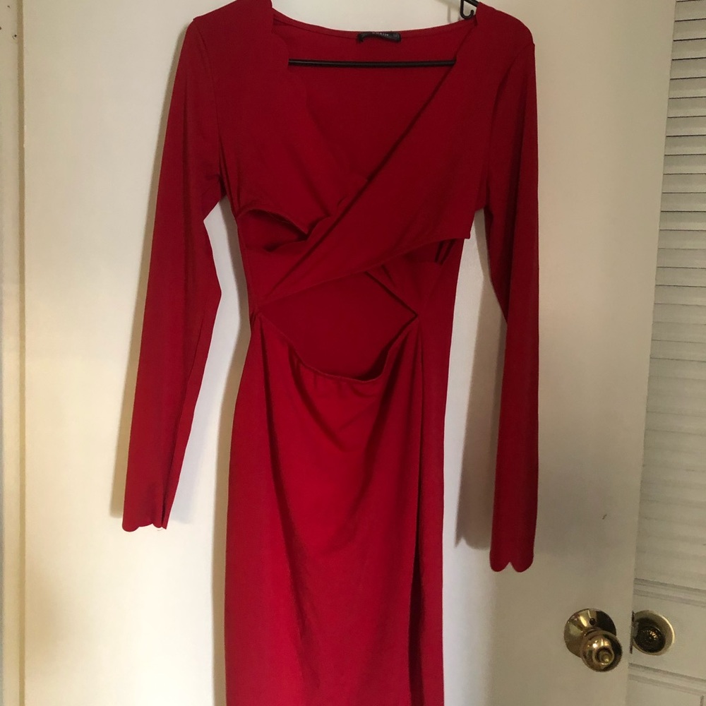 Shein red dress- last photo for how it fits!